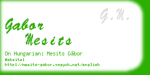 gabor mesits business card